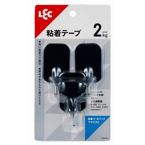 粘着テープで取り付け簡単 〇強い粘着力で固定 〇厚みがあるものも掛けられる 【主な取り付け場所】 プリント合板・タイル・金属塗装面 (柱、板壁、プリント合板、タイル、冷蔵庫・洗濯機の金属塗装面など) 本体サイズ(約) : 36×35×H72mm 耐荷重 : 2kg 支持部 : ポリカーボネート フック : ステンレス鋼線 生産国 : 中国