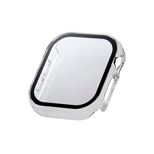 エレコム フルカバーケース Apple Watch Series 10 (42mm) プレミアムガラス ゴリラ セラミックコート クリア AW-24BFCGOCCR