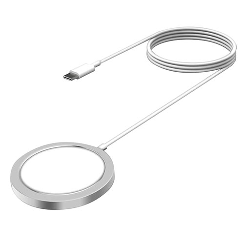 【3セット】 HIDISC MagSafe対応ワイヤレス充電器 ホワイト HD-WCP15WHX3