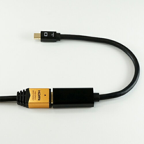 【3セット】 HORIC Mini DisplayPort→HDMI変換アダプタ 10cm Mini DisplayPortオス...