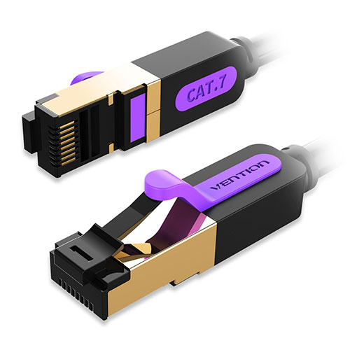 【3本セット】 VENTION Cat.7 SSTP LANケーブル 5m ブラック IC-9655X3