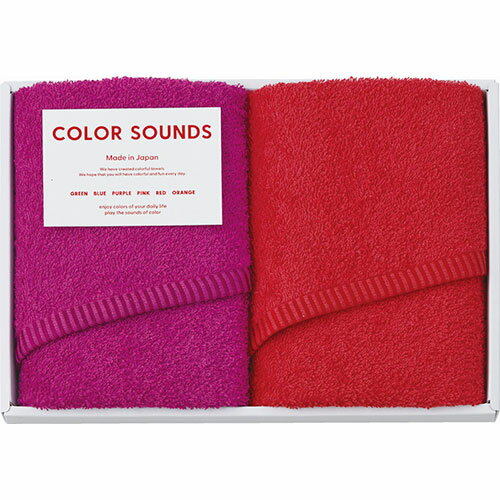 COLOR SOUNDS フェイスタオル2P レッド 29×75cm B1073605 COLOR SOUNDS フェイスタオル2P レッド 29×75cm B1073605