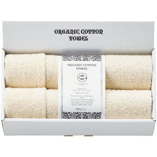 オーガニックコットン オーガニックコットンフェイスタオル2P 34×80cm C6069515