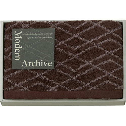 Modern Archive フェイスタオル ブラウン 34×70cm MAC2510BR B1039605