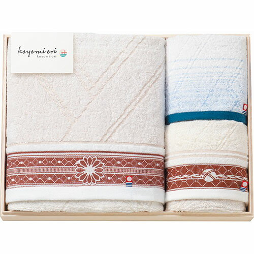 今治タオル koyomi ori タオルセット(国産木箱入) バスタオル・フェイスタオル・ウォッシュタオル(33×3..