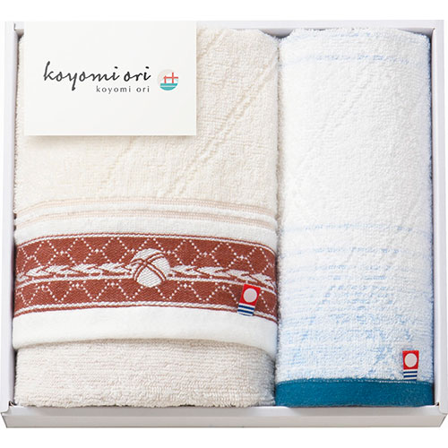 今治タオル koyomi ori フェイスタオル&ウォッシュタオル フェイスタオル33×75cm、ウォッシュタオル33×..
