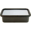 HANAKO 抗菌琺瑯ブラック浅型角容器0.76L 17.5×11.5×5.5cm C6124690