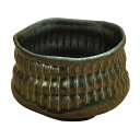 ヤマコー てまひま工房 削ぎ目 抹茶碗 シルバー yamaco79300