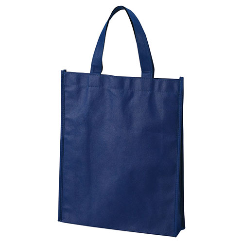 不織布A4スクエアトート カタログや書類を入れるのに最適・マチ薄 ディープブルー 22552507