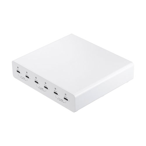 サンワサプライ USB PD対応AC充電器 6ポート 合計72W ホワイト ACA-PD98 サンワサプライ USB PD対応AC充電器 6ポート 合計72W ホワイト ACA-PD98