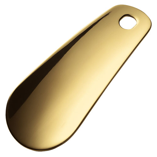 田辺金具 靴ベラ (革無)真鍮(ゴールド)ミラー仕様個箱入 TK-5014