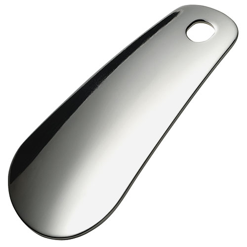 田辺金具 靴ベラ 革付き 18-8ステンレス(シルバー)ミラー仕様個箱入 TK-5052