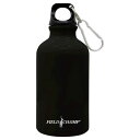 【5本セット】 フィールドチャンプ アルミボトル350ml 軽くて携帯に便利・カラビナ付き ブラック 22557409X5