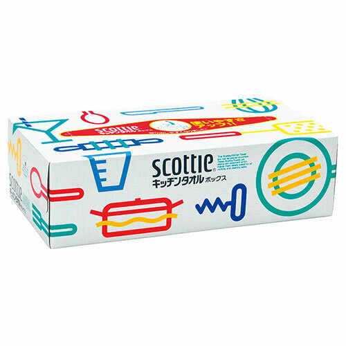 【10セット】 日本製紙クレシア クレシア キッチンタオルボックス75組 キッチンタオル(約210×220mm)×15..