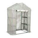 谷村実業 園芸用菜園ハウス2 サイズS(小) 工具不要の簡易ビニールハウス 幅143×奥行73×高さ195cm TAN-3021-S