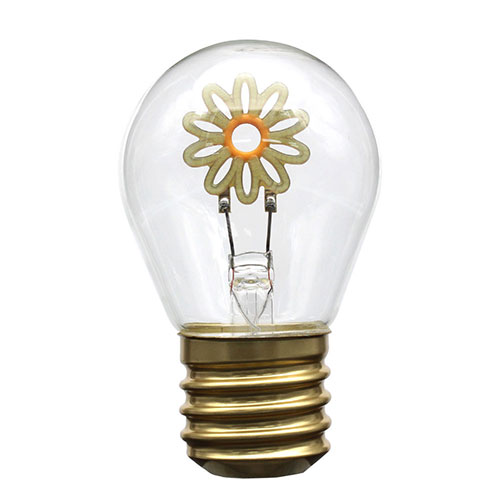 日本トラストテクノロジー Funny Neon Bulb 電球型イルミネーション ネオンライト ヒナギク JTNBULB-DSY