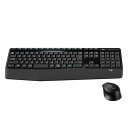 ロジクール ワイヤレスコンボ(フルサイズキーボード・テンキー有&右利き用マウス) パームレスト MK345n