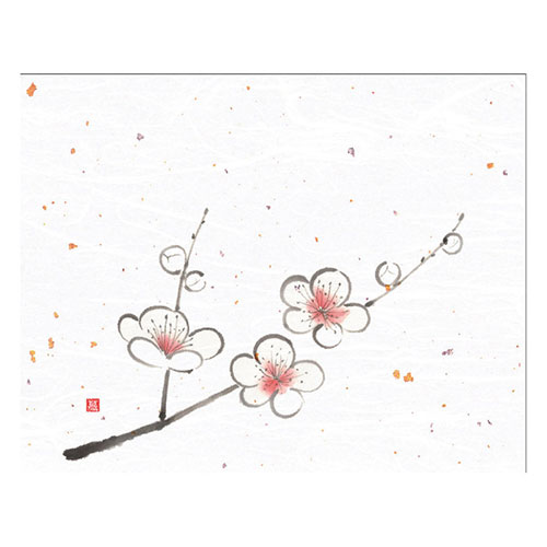ヤマコー 用美 業務用 4x5寸花風情 梅 (100枚入) yamaco65966