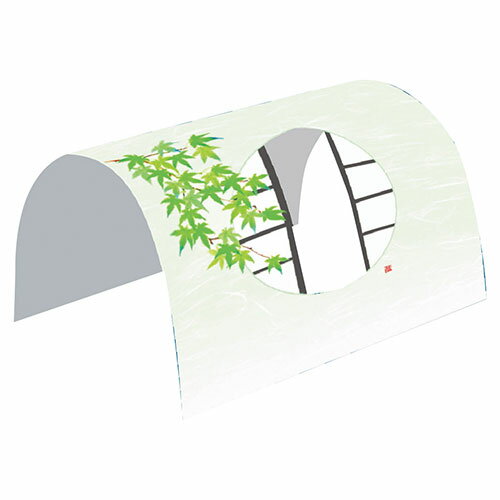 ヤマコー 用美 業務用 月見窓ドーム掛紙 青もみじ (100枚入) yamaco66228