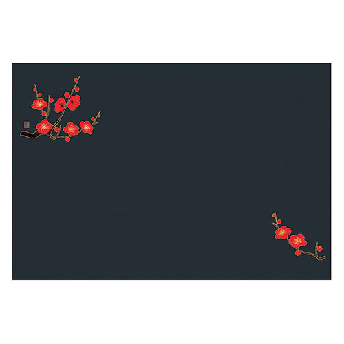 ヤマコー 用美 業務用 尺3抗菌四季彩まっと 幽玄の華 梅 (50枚入) yamaco66766