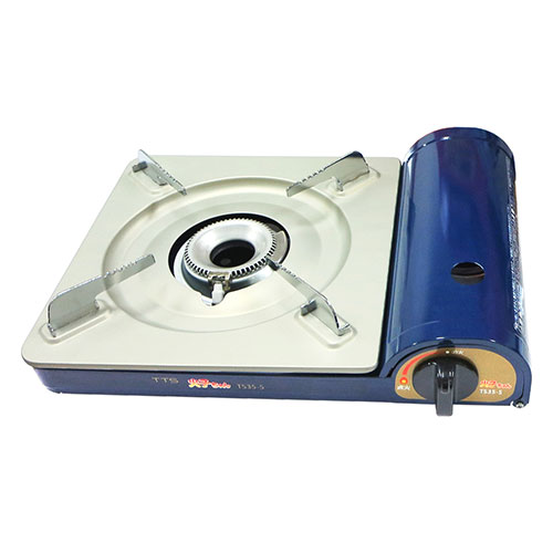 TTS 火子ちゃんスリム コンロ TS35-5 お鍋の中が見やすい薄型設計 パワフル高火力 圧力感知安全装置 アウトドア タイプ ブルー KKB10200007