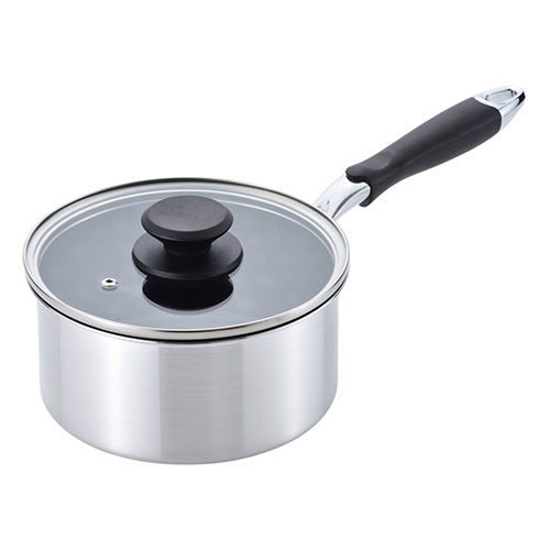 プレシャスダイヤ 軽量片手鍋 18cm ダイヤモンド粒子配合 ふっ素樹脂塗膜加工 IH調理器OK DCL-18S