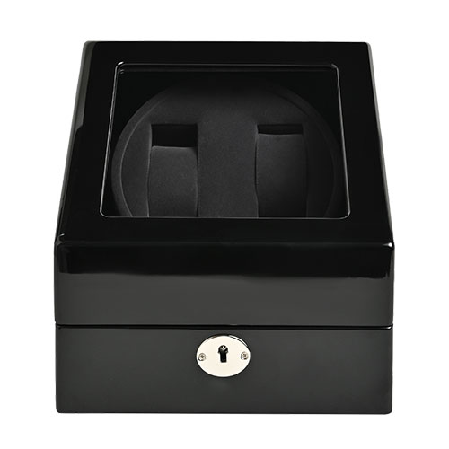 エスプリマ ワインディングマシーン 腕時計2本巻き 木製 自動巻時計専用の電動振動装置 ピアノブラック LU2223001BK(2)