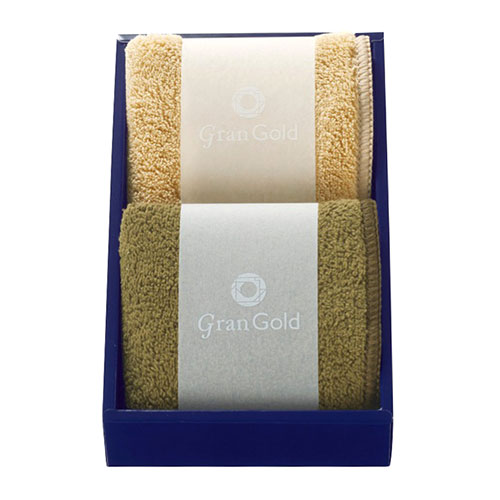 【2枚組×10セット】 グランゴールド ソフトハンカチタオル 200×200mm 豪華な見栄えのゴールド箱入 SP-36497X10