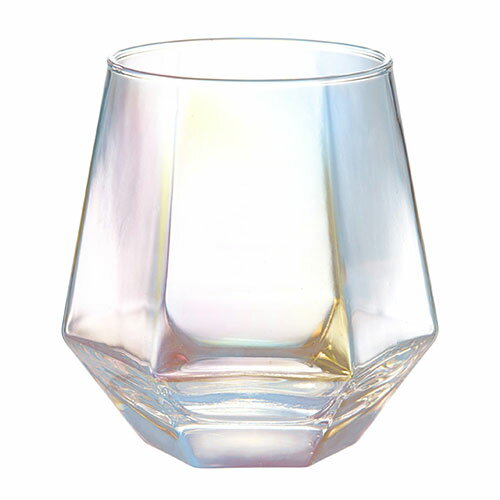【10個セット】 シャイニング オーロラグラス オーロラ色に輝くユニークなグラス 300ml ギフト用化粧箱..