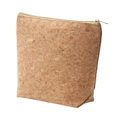 【10個セット】 リル コルクでできたマルチポーチ 軽量で丈夫・持ち運びにも便利 ナチュラルな風合い 185×215×65mm SP-36520X10