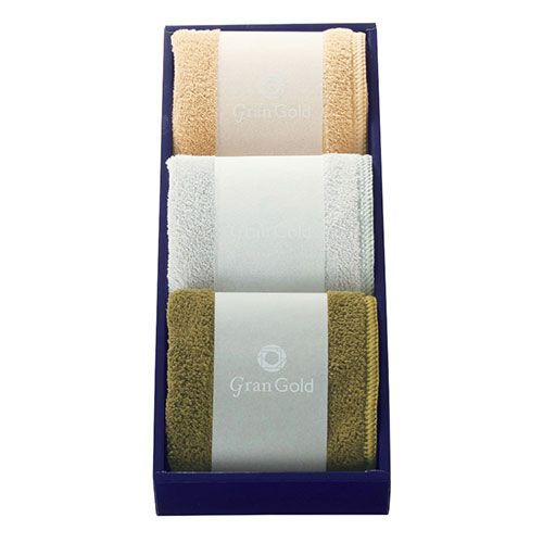 【3枚組×10セット】 グランゴールド ソフトハンカチタオル 200×200mm 豪華な見栄えのゴールド箱入 SP-36498X10