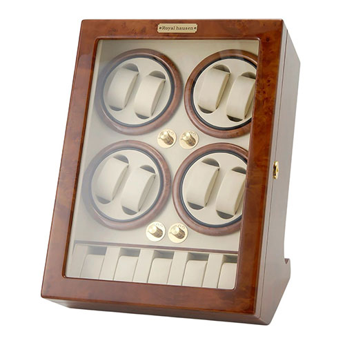 Royal hausen ロイヤルハウゼン ワインダー ワインディングマシーン 8本巻 時計収納(5本収納) 上品な高級感 モダンデザイン GC03-Q88