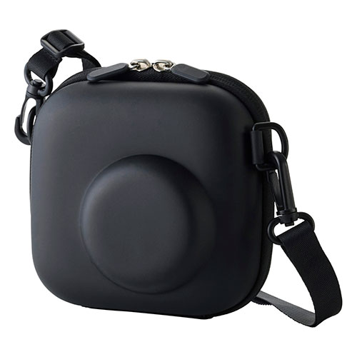 エレコム instax miniシリーズ(チェキ)用 カメラケース フラット ブラック IC-CCGPFLBK