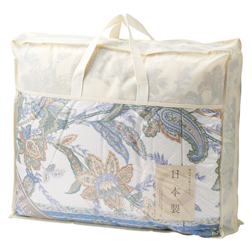 Rakuten - ダウン85%入り日本製羽毛肌掛けふとん ブルー 150×210cm 軽くて保温性に優れたダウン B2158054