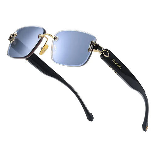 Chamelo カラーが変わるサングラス オーラ Aura ブラック×ハッピーカラー クリア・ピンク・ブルー・パープル Chamelo-Aura-BK 3