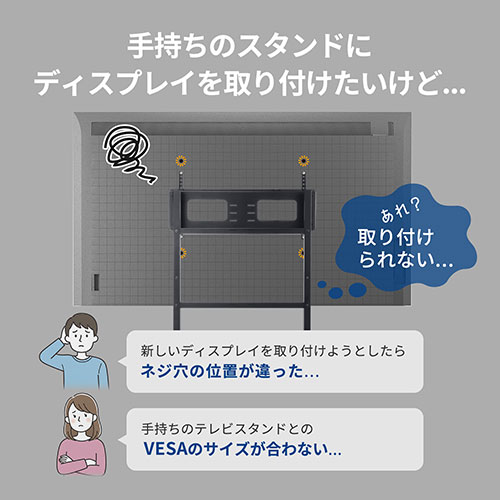 サンワサプライ VESA変換金具 400-600 500変換タイプ CR-PLS6