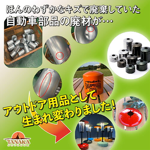 EMBL 楽天市場店のTANAKA OUTDOOR 自動車部品で作ったガス缶カバー470/500g用 廃材再利用のアップサイクル品 ブルーグレー GAS-470-BLG｜アングル3