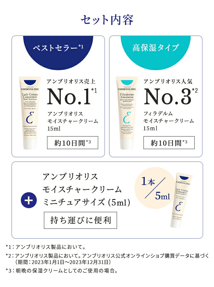 【公式】正規品 アンブリオリス お試しセット ミニボトル5ml付き | Embryolisse 保湿 化粧下地 乾燥対策 ツヤ肌 スキンケア 数量限定 人気 ベストセラー 高保湿 携帯用 旅行用 embryolisse-10000010 アンブリオリス 公式ショップ サンプル画像3