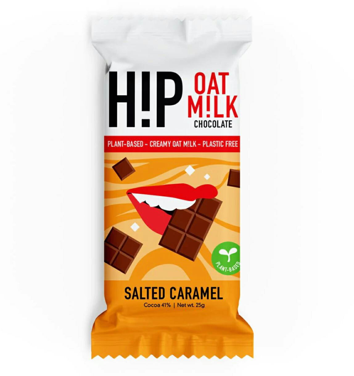【乳製品不使用】バレンタイン ヴィーガン ミルクチョコレート ミニサイズ 新定番 塩キャラメル チョコレート ギフト プチギフト 食生活に気を付けている方 オーツミルク ヴィーガンスイーツ プラントベース | H!P CHOCOLATE（ヒップチョコレート) ソルティーキャラメル 25g