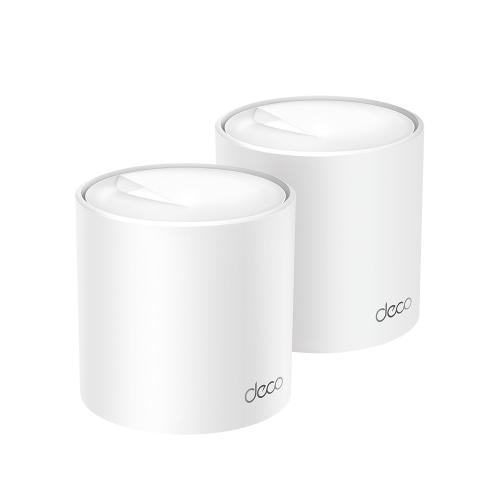 【製品特徴】■新世代Wi-Fi6(IEEE802.11ax)テクノロジー対応：スピード：2402Mbps+574Mbps■従来IEEE802.11a/b/g/n/acWi-Fi規格との下位互換性■ポート：ギガビットWAN/LAN自動対応3x1Gbps(各ユニット)■クアッドコアCPU・OFDMA・MU-MIMO・ビームフォーミング・BSSColor■ブリッジ(AP)モード・ゲストネットワーク・IPv6パススルー・イーサネットバックホール■死角をゼロに、すべての部屋に：Wi-Fi6の特徴ノイズへの強さと、メッシュWi-Fiを組み合わせることで更に広範囲に【製品仕様】●ワイヤレス・規格：Wi-Fi 6・Wi-Fi速度：AX3000・Wi-Fi範囲：1～3LDK（1パック）・Wi-Fi性能：高（High）・動作モード：ルーターモード、ブリッジモード●セキュリティ・ネットワークセキュリティ・ゲストネットワーク：5GHz ゲストネットワーク×1、2.4GHz ゲストネットワーク×1●フィジカル・寸法：110 × 110 × 114 mmパッケージ内容：、Deco X50ユニット×2、RJ45 LANケーブル×1、電源アダプター×2、かんたん設定ガイド●その他・システム要件：Android 4.4以降、iOS 9.0以降※Decoアプリver 3.0以降はAndroid 5.0以降にのみ対応しています・認証：CE, FCC, RoHS, RCM●動作環境：・動作温度: 0°C~40°C (32°F~104°F)・保存温度: -40°C~70°C (-40°F~158°F)・動作湿度: 10%~90% 結露を避けてください・保存湿度: 5%~90% 結露を避けてください※各バージョンの詳細な情報についてはサポートページをご覧ください。 ※商品の仕様・対応をご確認の上、ご購入ください。 tp-link`Wi-Fi`6`AX3000`メッシュ`Deco`X50`2個パック ※この説明文は楽天市場店の記載内容です。URLはhttps://item.rakuten.co.jp/emedama/で始まります。URLが異なる際はサイトを利用することのないよう十分ご注意ください。 ▼ご注意▼以下の商品は、当商品と互換性に関係なく表示されます。互換性は別途ご確認の上ご注文ください● 商品の返品について