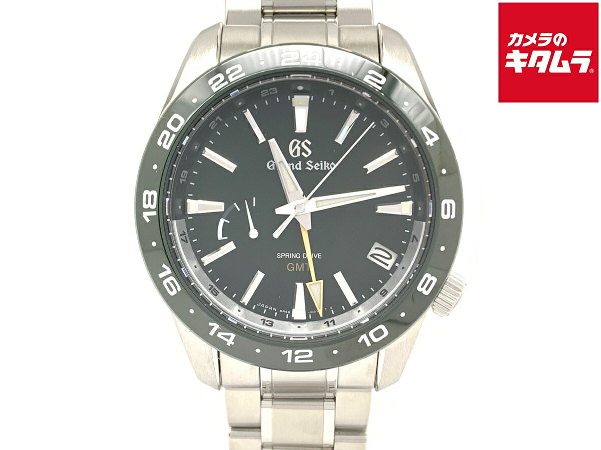 【中古】 【良品】 グランドセイコー スプリングドライブ GMT グリーン SBGE257/9R66-0BB0 ステンレススティール/セラミック 【1年保証】