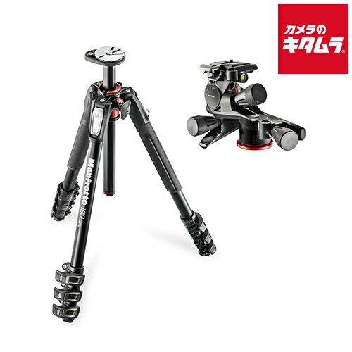 マンフロット JP-MK190A4-3WG XPROギア雲台+190プロアルミ4段三脚 《納期約3ヶ月》