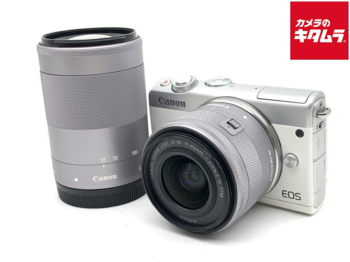 【中古】 【並品】 キヤノン EOS M100 ダブルズームキット ホワイト 【ミラーレス一眼】 【 ...