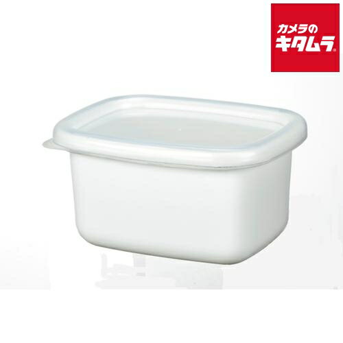 高木金属 FSK-SW そのまま火にかけられる ホーロー 保存容器 角型 Sサイズ 0.35L ホワイト