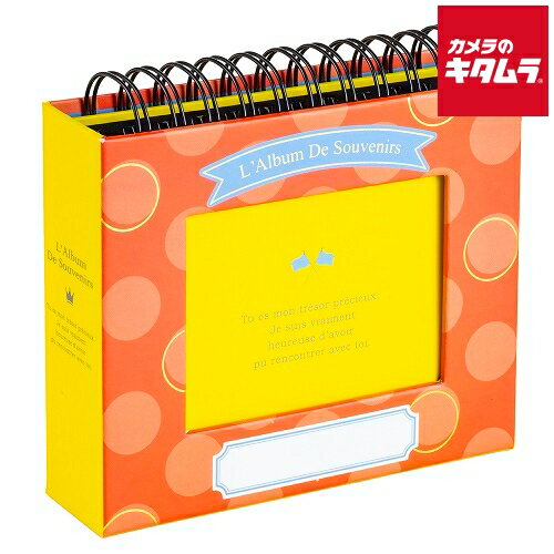 ナカバヤシ A-FTPC-103-R フォトランク フレームケースアルバム Lサイズ ドット柄 レッド