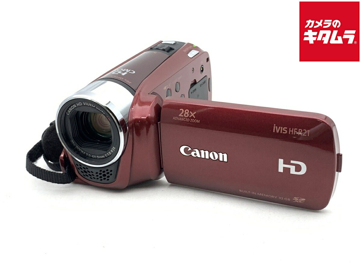 【中古】 【良品】 キヤノン iVIS HF R21 レッド 【デジタルビデオカメラ】 【6ヶ...