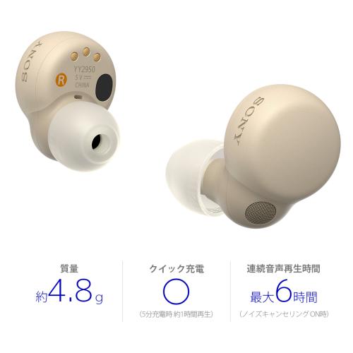 ソニー SONY 完全ワイヤレスイヤホン LinkBuds S（リンクバッズ S）ノイズキャンセリング対応 DSEE Extreme搭載 エクリュ WF-LS900N C ワイヤレス カナル型 ノイズキャンセル LDAC 小型軽量 コンパクト 小さい 軽い リンクバッズ ギフト 《納期約1週間》 emedama-10746952 カメラのキタムラ サンプル画像2