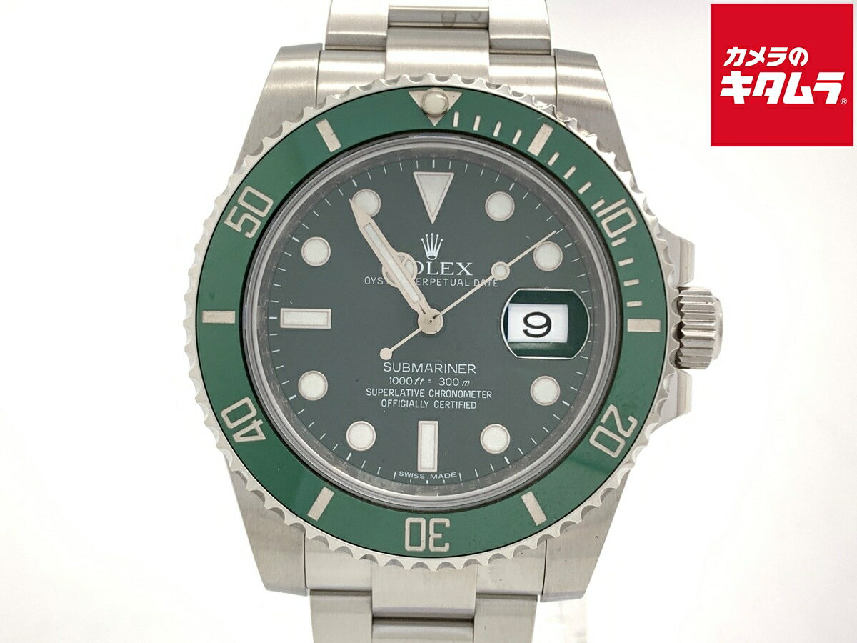 【中古】 【美品】 ロレックス(ROLEX) サブマリーナー デイト グリーン 116610LV ...