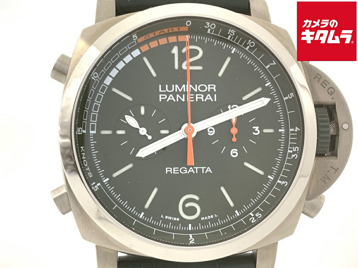 【中古】 【美品】 パネライ ルミノール レガッタ グリーン PAM01299 チタン 【1年保証】
