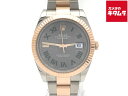 【中古】 【良品】 ロレックス(ROLEX) デイトジャスト 41 グレー/グリーン 126331 ステンレス/ローズゴールド ローマ OB 【1年保証】